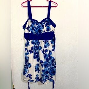 Blue & White Floral Dress